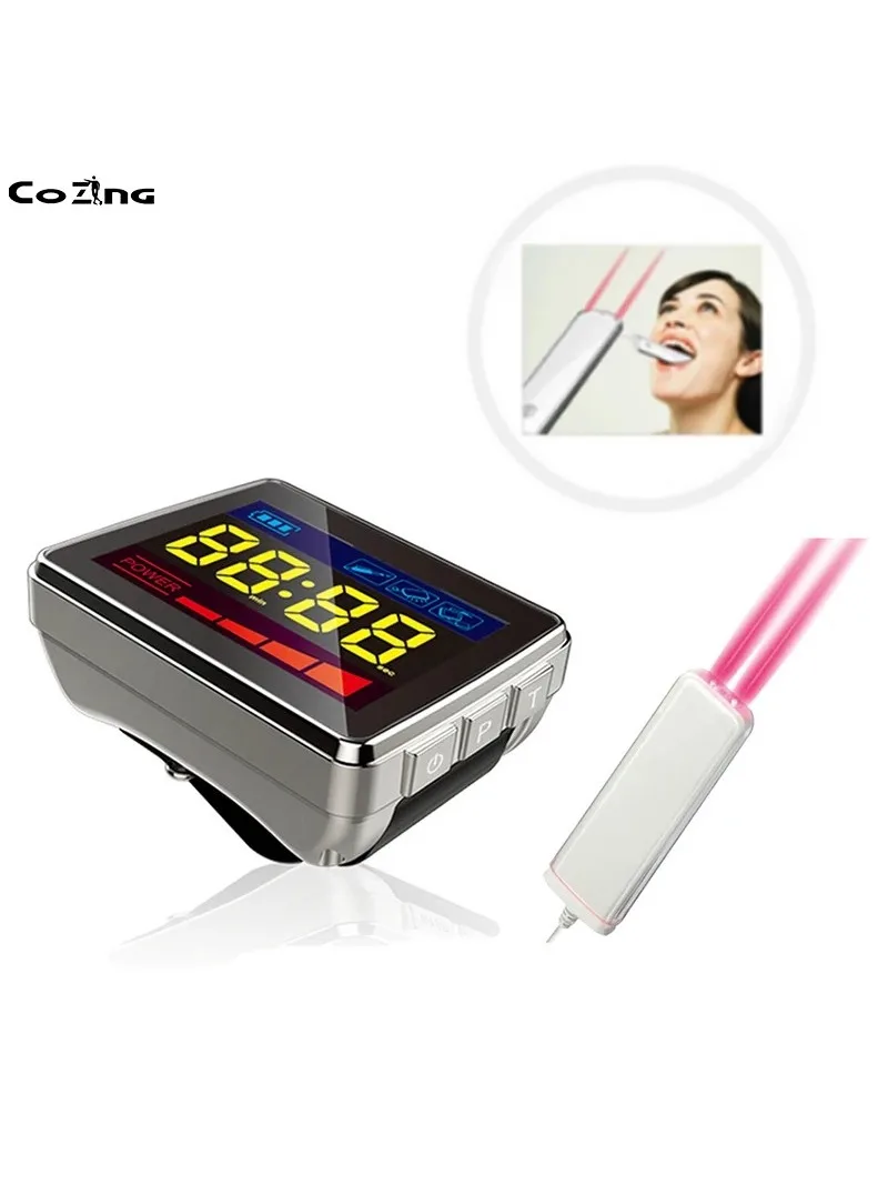 

Физиотерапевтические наручные диодные часы LLLT для фототерапии, лечения гипертонии и диабета, лазерная терапия 650 нм