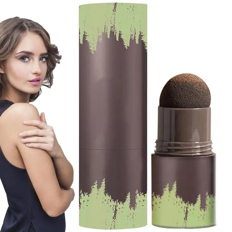 Hair Shading Sponge Pen Quick Cover Grey Hair Root Waterproof&Sweat-proof Root Touch-up Cover Powder For Hair Eyebrows Beard 50pcs resealable dark green plastic zipper smell proof bag bolsas stand up zip lock pouch for coffee tea powder packaging bag