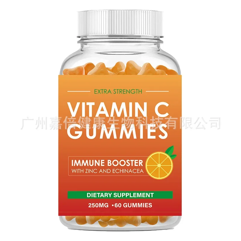 

1 bottle of vitamin C gummies to supplement vitamins promote metabolism maintain immune function provide health food