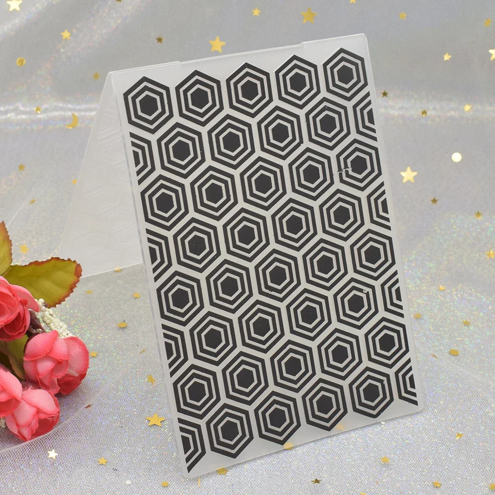 Honeycomb Pattern 3D Embossing Folders DIY Scrapbooking Paper Card Making Craft Plastic Template Stencil plastic embossing folder embossing folder
