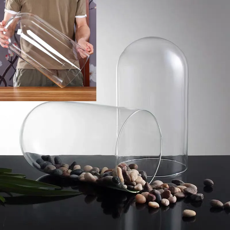 10/20/30/50pcs Tube Glass Dome Cloche Cover Microlandscape Holder Bell Jar For DIY Flower Plants Vase Table Ornaments Home Decor 2
