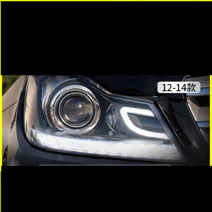 

Pair of Car Headlight assembly For Mercedes-Benz W204 C180 C200 Xenon DRL daytime running light turn signal head lamp