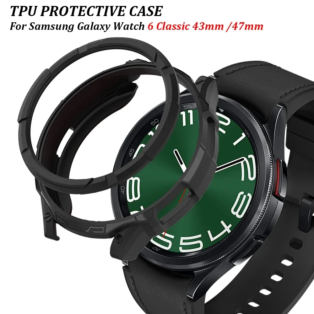 Per Samsung Galaxy Watch 6 Calssic 47Mm 43Mm Bezel Loop Con Custodia Per Galaxy Watch 6 Classic Tpu Case Bezel Ring Style Cover