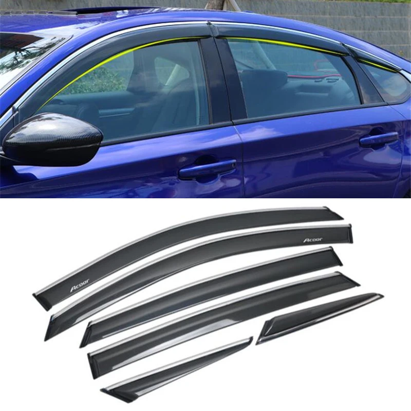 

6 шт., водонепроницаемые боковые козырьки на окна автомобиля Honda Accord