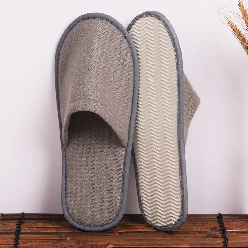 5Pairs Disposable Slippers Hotel Travel Slipper Party Home Guest Men Women Unisex Closed Toe Anti-slip Slippers Sanitary Sandals 3