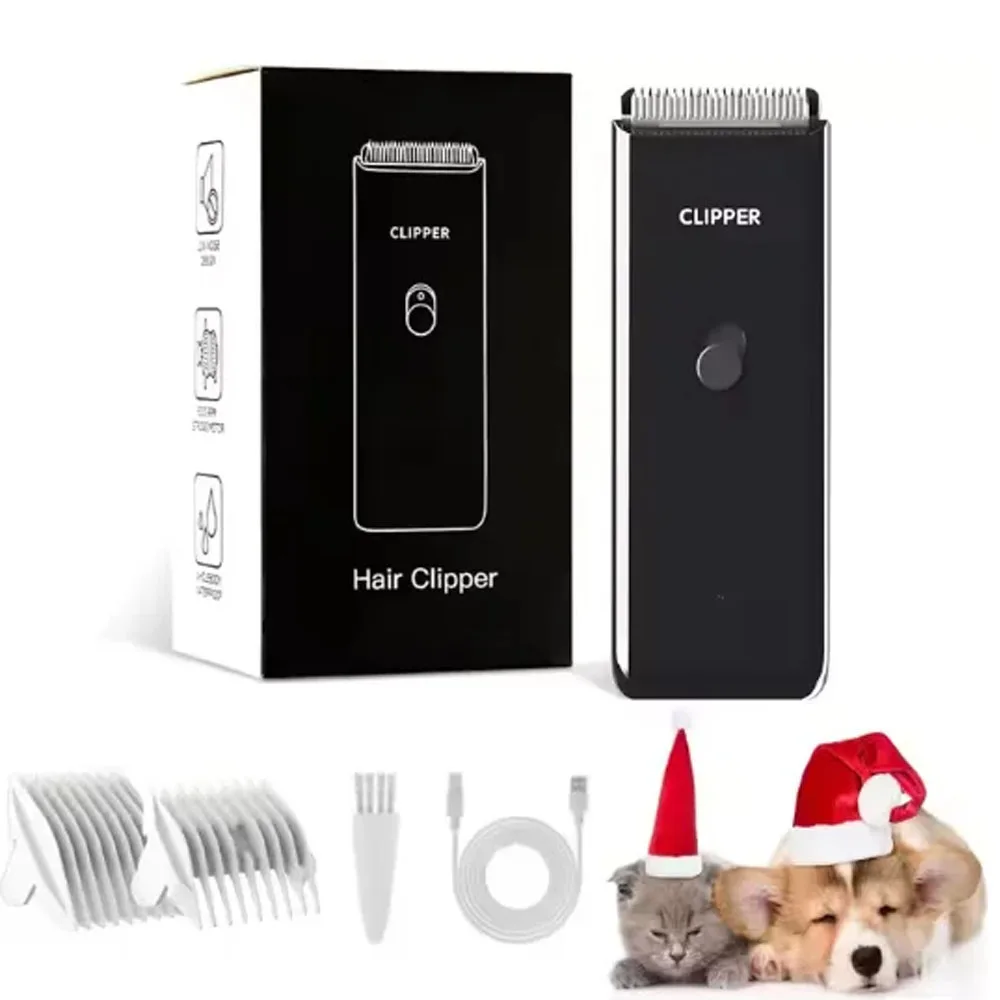 Dog Cat Home Hair Waterproof Clipper Portable Electric USB Rechargeable Pet Grooming Tools Low Noise Shaver Cordless Trimmer