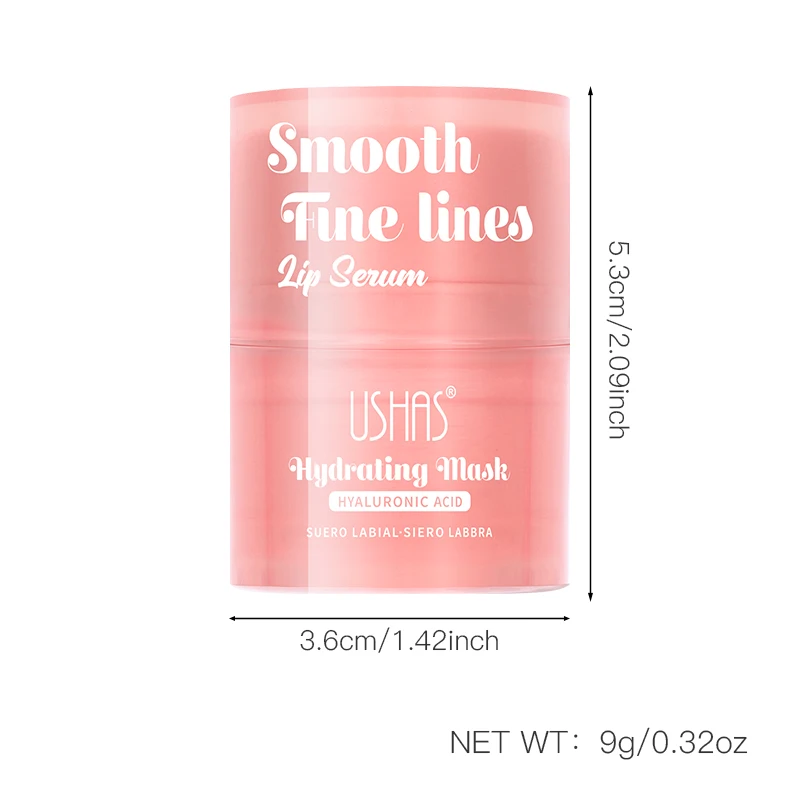 USHAS Moisturizing Lip Mask Hydrating Transparent Liquid Lip Balm Rotating Exfoliating Lip Mask for Winter and Autumn Lip Care 4