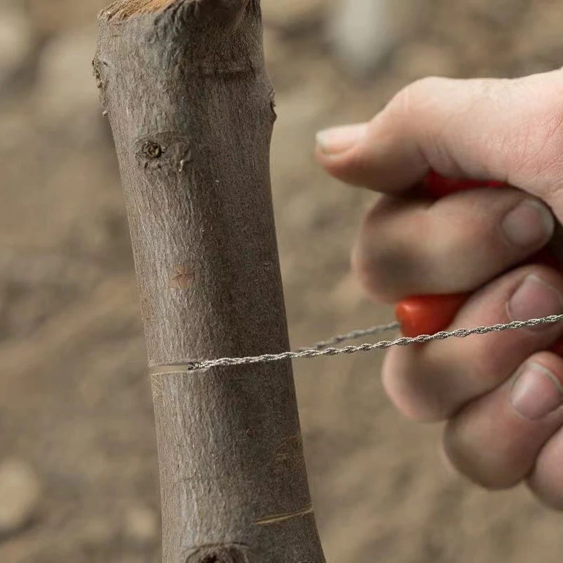 PP Handle Steel Rope Mini Pocket Saw Camping Survival Wood Cutting Wire Saw Stainless Steel Outdoor Equipment Survival Supplies hand saw multi purpose saw
