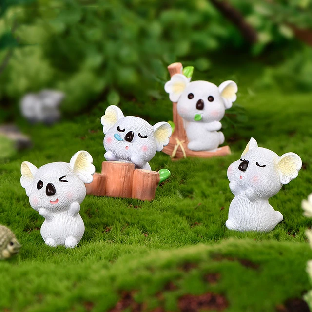 Cute Figurines Miniature Koala Resin Ornament Micro Landscape