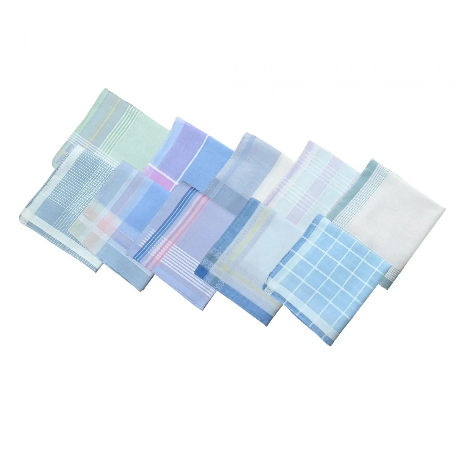 10Pcs Handkerchiefs for Men 30x30cm Assorted Mens Gifts Kerchief Classic Hankies for Formal Celebration Suit Birthday Casual