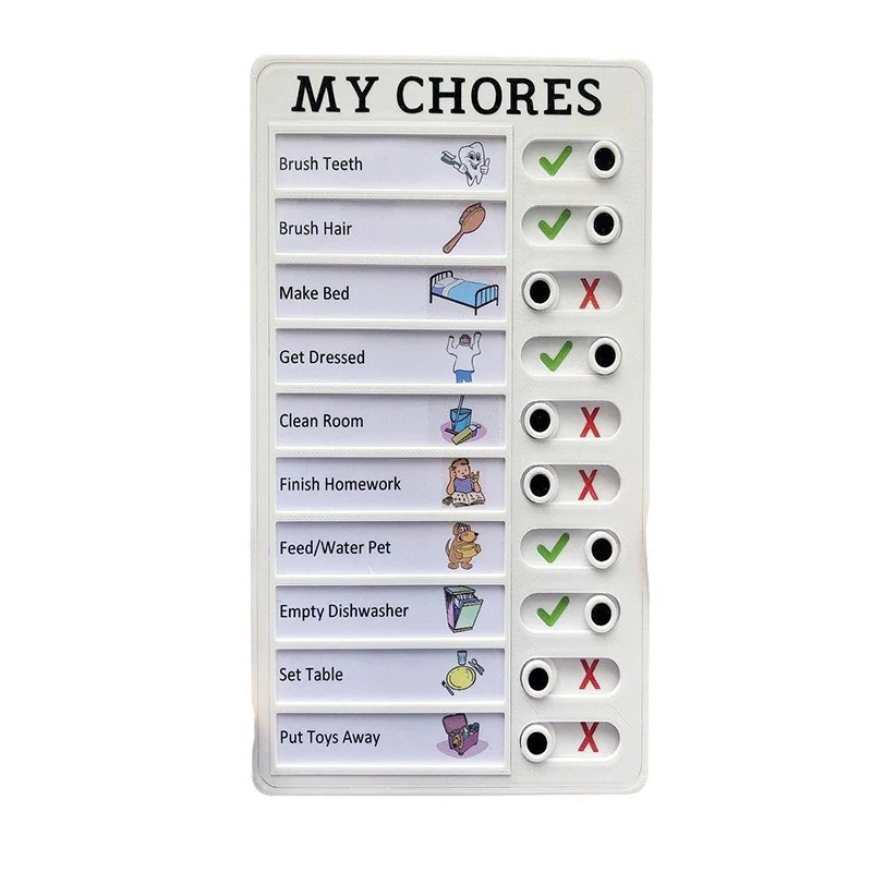 Sign-in Card Growth Plan Task List Plastic Self-discipline Sign-in Card As A Substitute Self-discipline Check-in Magic Tool 1pcs