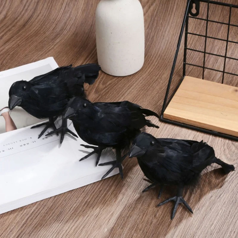시뮬레이션 검은 까마귀 까마귀 조류 퇴치 해충 방제 비둘기 정원 장식, 야외 외부 장식