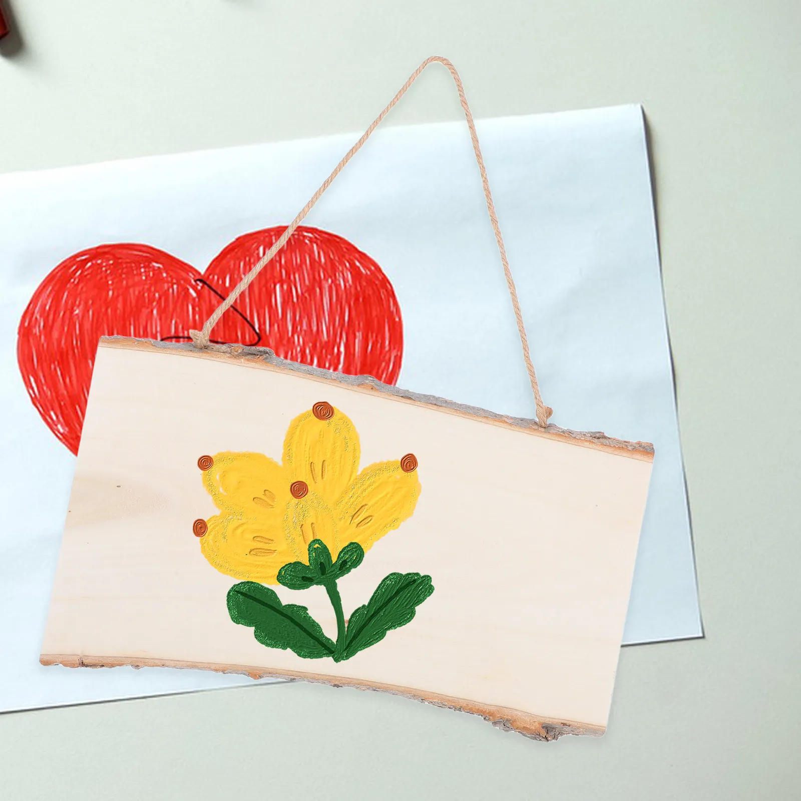 2Pcs 나무 벽걸이 메시지 보드 어린이를위한 빈 매끄러운 표면 그림 그리기 스티커 크리 에이 티브 장식 벽 디스플레이 보드