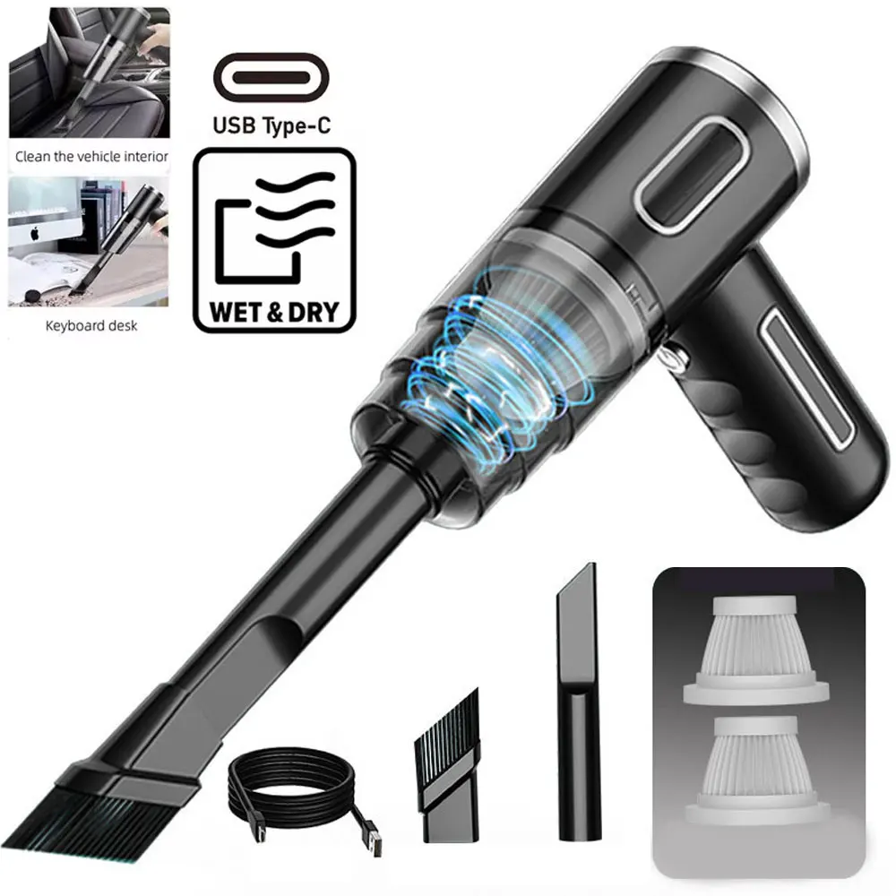 Handheld Usb Car Vacuum Cleaner Wireless Portable Big Suction Small Mini Blower with Double Filter vacuum cleaner handheld vacuum cleaner wireless vacuum cleaner portable vacuum cleaner