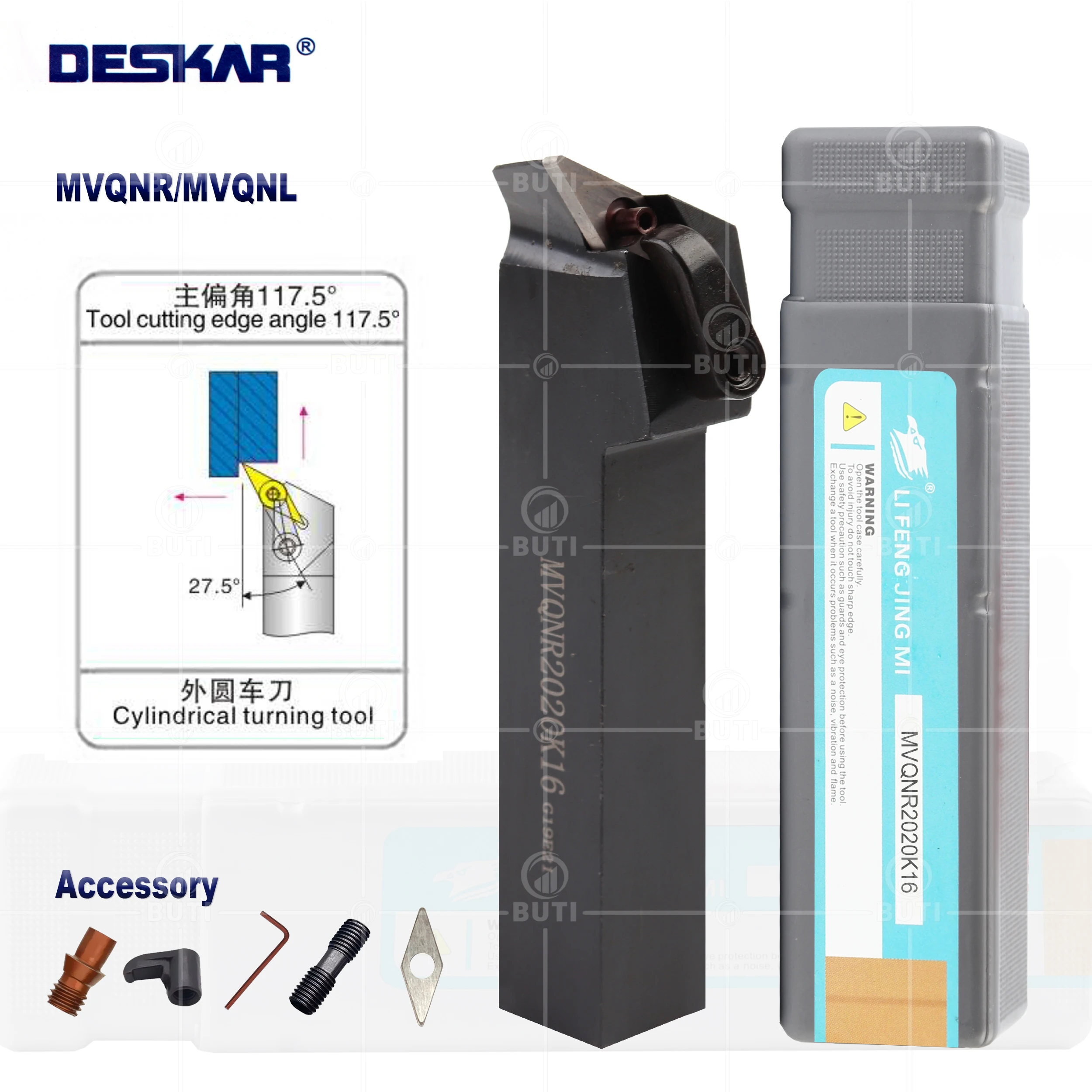 

DESKAR 100% Original MVQNR1616H16 MVQNL2020K16 MVQNR2525M16 CNC Lathe Cutter Cutting Carbide Inserts VNMG Tool Arbor Tool Parts