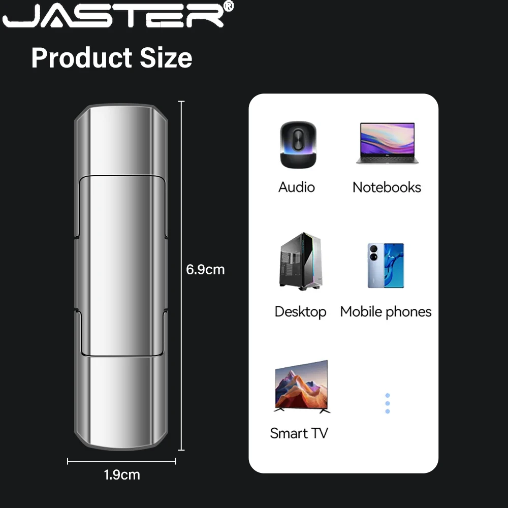JASTER 패션 메탈 TYPE-C 펜 드라이브 64GB 32GB 방수 USB 2.0 플래시 드라이브 16GB 8GB 4GB 메모리 스틱 비즈니스 선물용 U 디스크