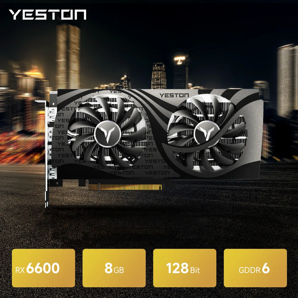 YESTON Radeon RX 6600 Graphics card GDDR6 8G 128bit Gaming ...