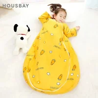Sleeping Bag For Children 2.5Tog Baby Sleeping Bag Winter Thick Detachable Sleeves Anti-Kick Blanket Infant Quilt Sleepwear 1