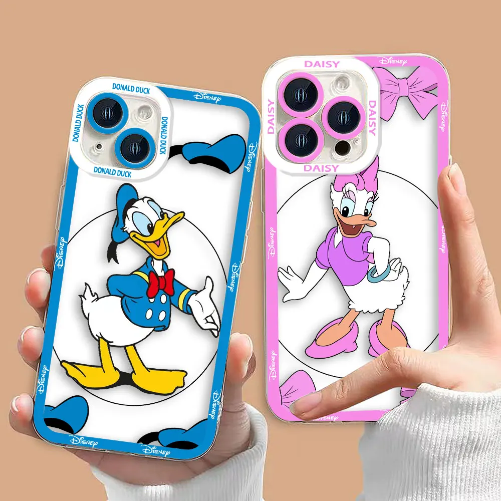 Disney Donald Duck And Daisy Angel Eyes Custodia Trasparente Per Infinix Tecno Pova 2 3 Pop Smart 4 5 6 7 8 Note 10 11 12 G96 30 30I Case