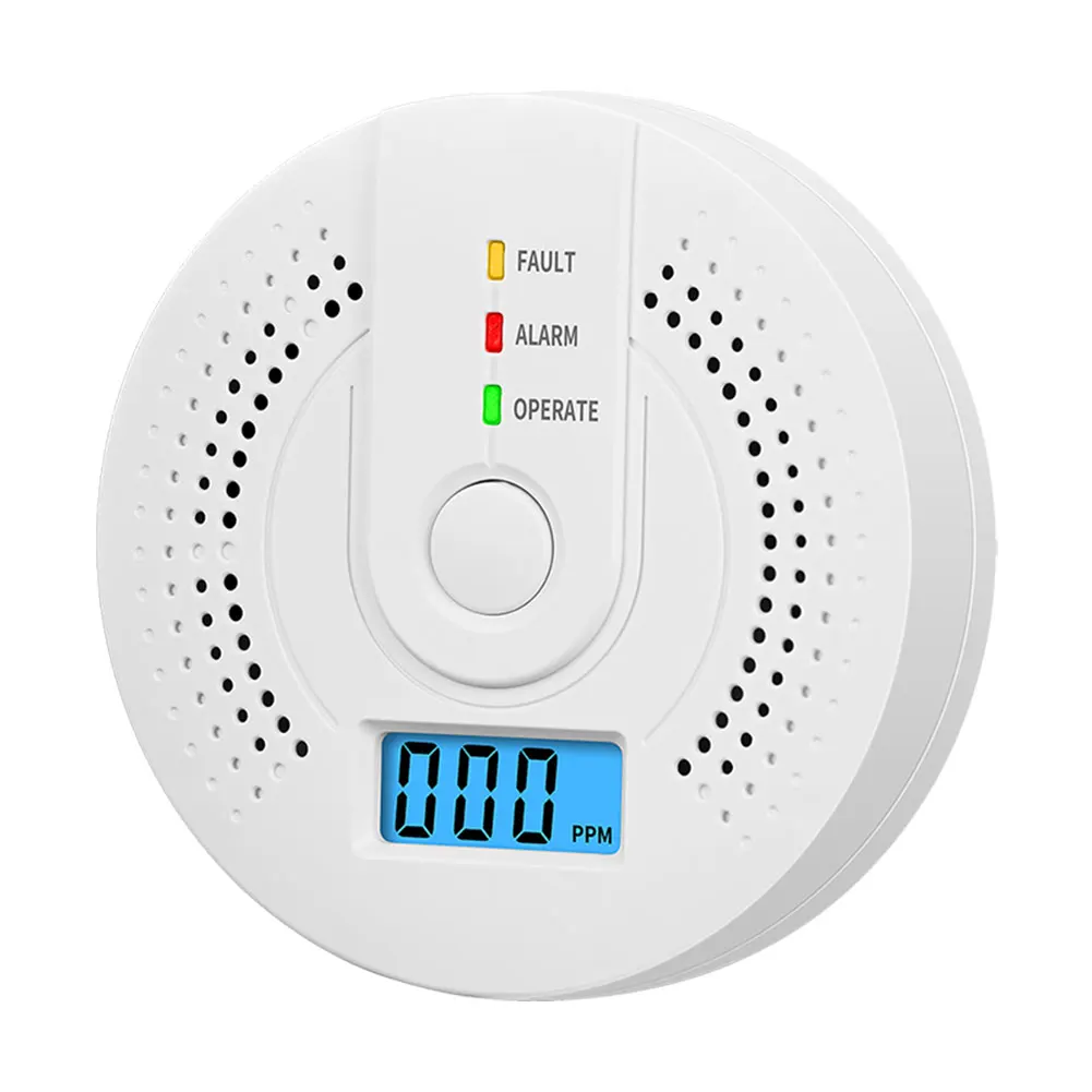 Carbon Monoxide Detector Carbon Monoxide Alarm Battery Powered CO Warning Alarm Sensor for Outdoor Travel