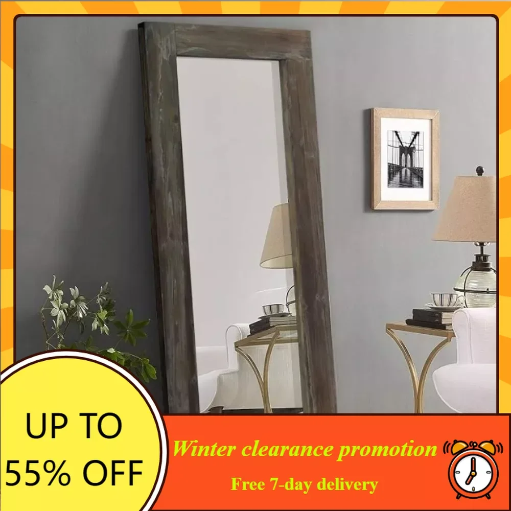 

Напольное зеркало в полную длину с масляной бронзовой рамой, большое зеркало для спальни, гардеробное зеркало, настенное зеркало, 58x24 дюйма
