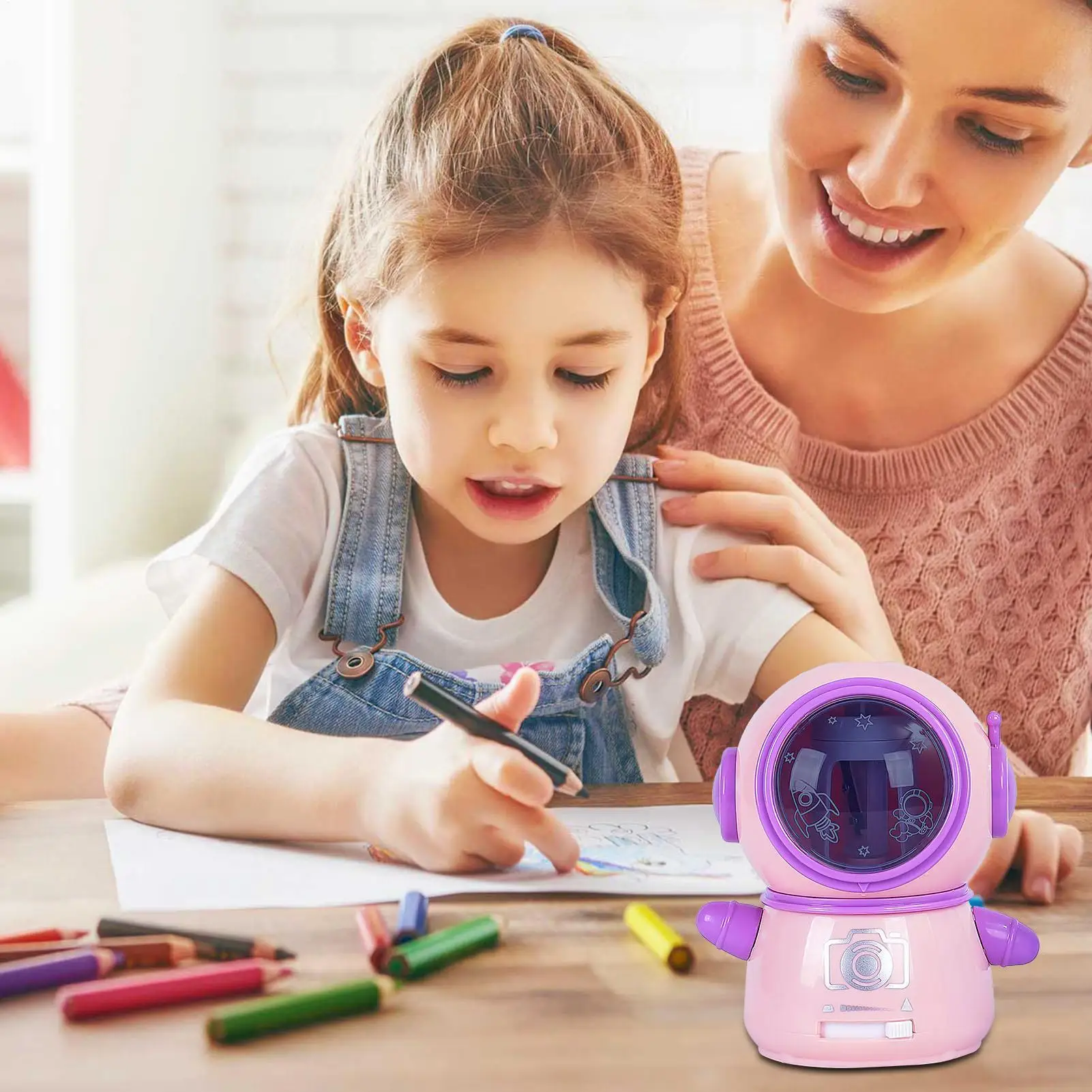 가정용 전기 연필 연마기, 배터리 작동, 자동 정지, 초고속 전기 연필 연마기