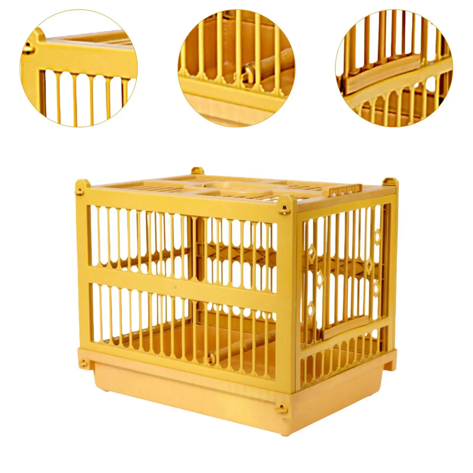 Bird Bathing Cage Easy to Use Bird Carrier Foldable Pet House Parrot Stand Cage for Macaw Lovebirds Small Birds Finches Budgies