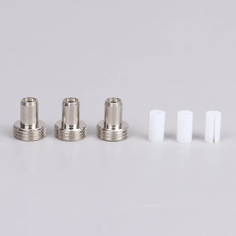 Fiber Optic Adapter New Fiber Optic Visual Fault Locator Ceramic Tube Sleeves Adapter 3pc Ceramic Sleeve Tubes and 3pc Metal Head Connector