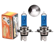 차량용 할로겐 전구, 하이 로우 빔, 9003 슈퍼 제논 화이트 6000K 헤드라이트 램프, H4 60 55W, 12V, P43T