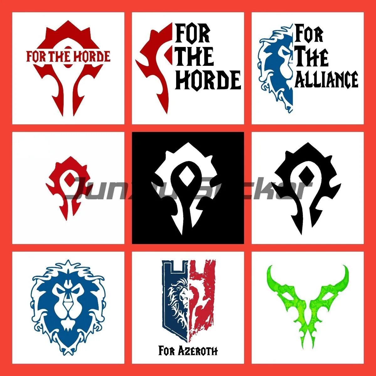 Per Red World of Warcraft Bandiera Tribale Adesivi Per Auto  Accessori Per Auto Paraurti In Vinile Impermeabile JDM Decal