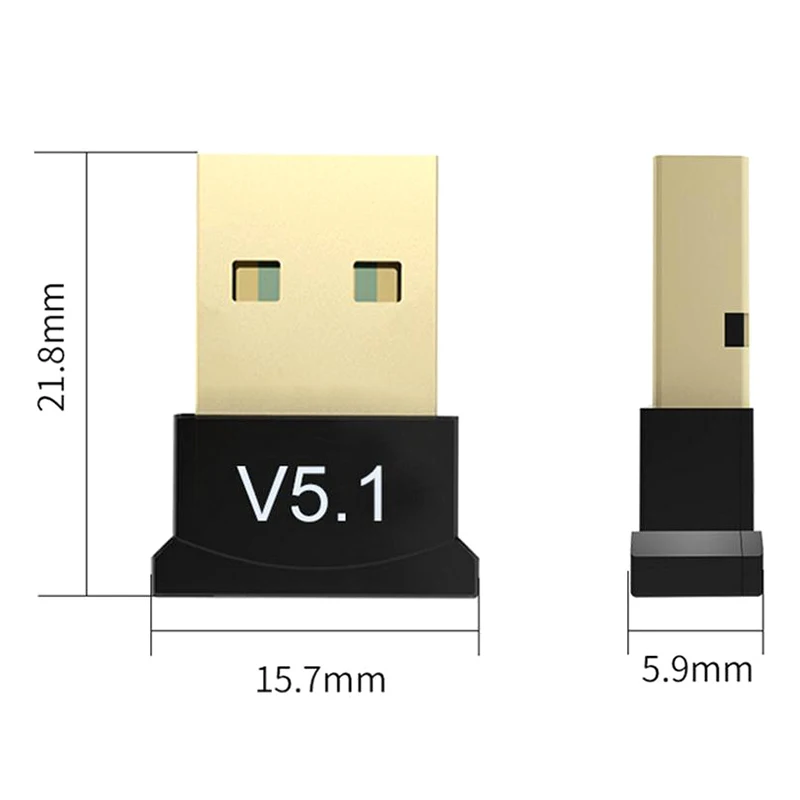 노트북 PC용 무선 송신기 리시버, 블루투스 호환 어댑터, 무료 드라이브, 고품질 USB 5.1