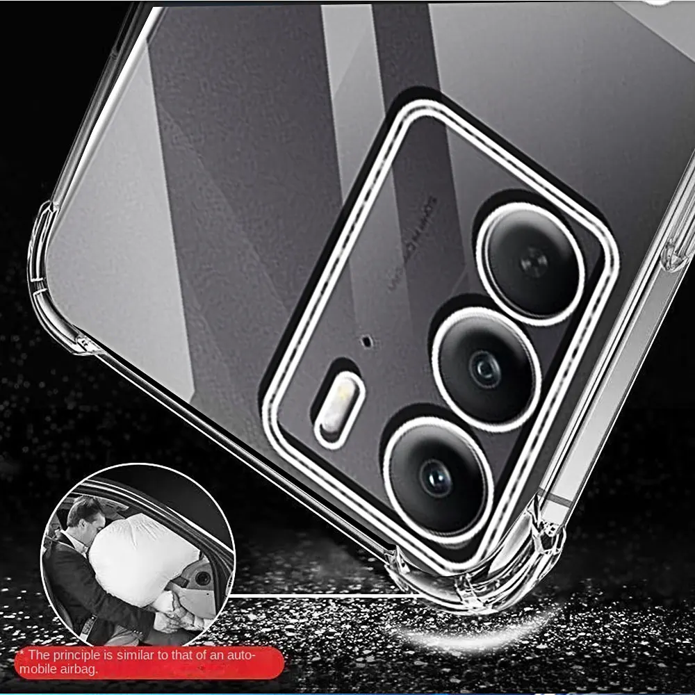 Deluxe Transparent Soft Shockproof Phone Case - Crystal Clear, Full Protective Cover