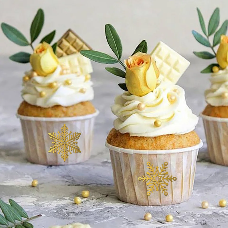 Lot De 500 Autocollants Décoratifs En Forme De Flocon De Neige Pour Cadeau De Noël