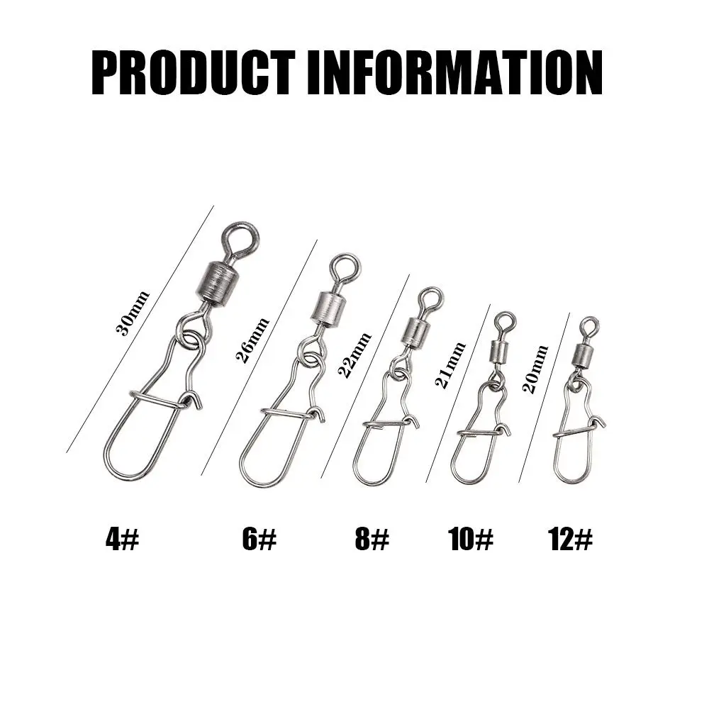 Pins Fishing Tackle Fishhook Pin Snap Swivel Connector Swivels Interlock Pin Snap Fishing Rolling Connector Fishing Connector