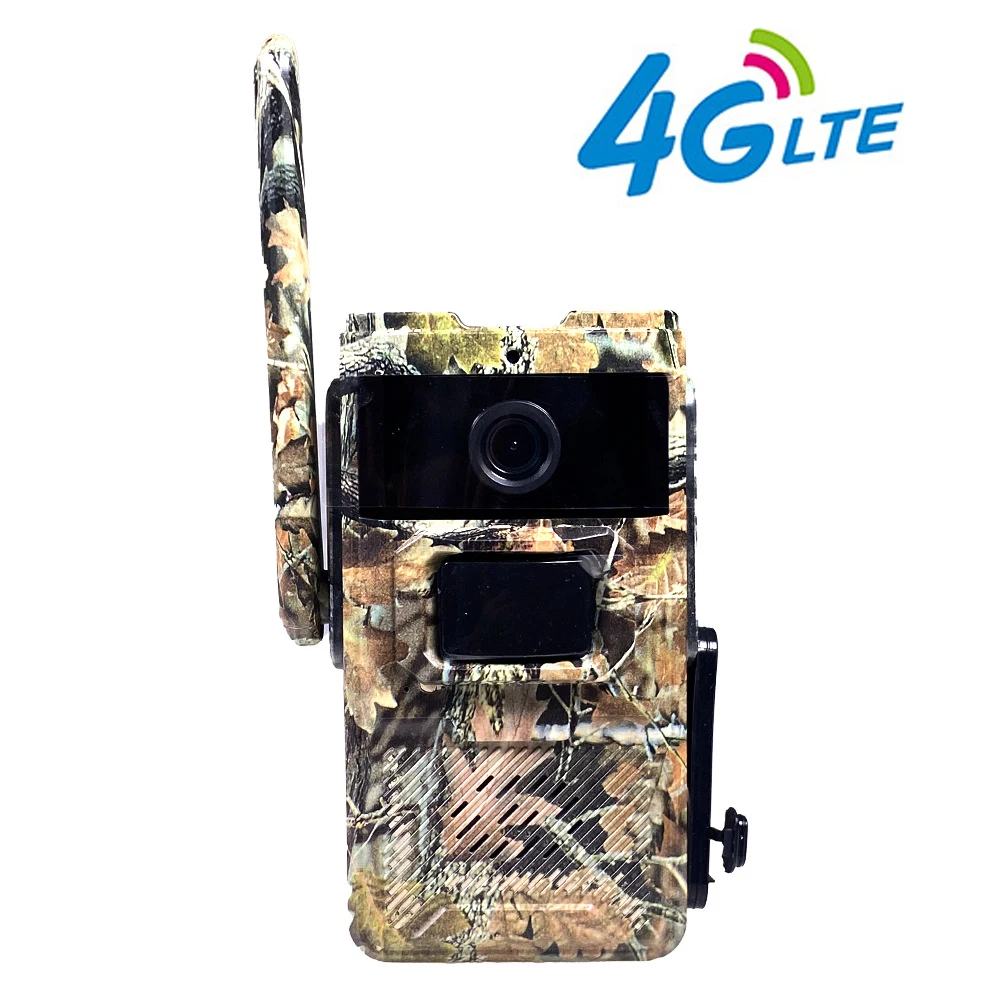 4G LET Card Solar Wildlife Camera 14MP Hunting Trail Camera IP66 Waterproof 14MP APP Motion Detection IR Night Vision Device