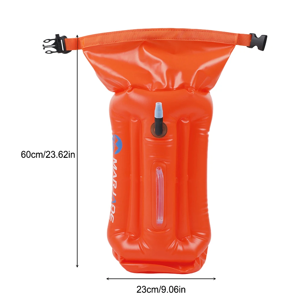 20L Inflatable Waterproof Tow Float Bag with Adjustable Waist Belt Perfect for Boating Fishing and Camping Safety