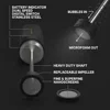 Nanofoamer Lithium Performance Milk Frother USB-C Rechargeable Waterproof Dual-Speed Steel Premium Microfoamed Milk Black 5