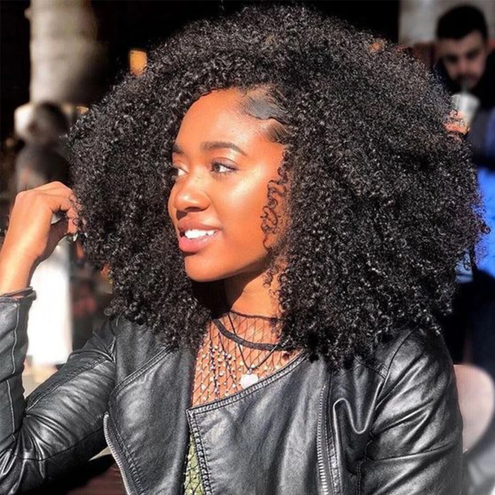 Mongolian 1/3/4 Afro Kinky Curly Bundles 100% Human Hair Pre Stretched No Shedding Tangle Free Unprocessed Virgin Hair Weave