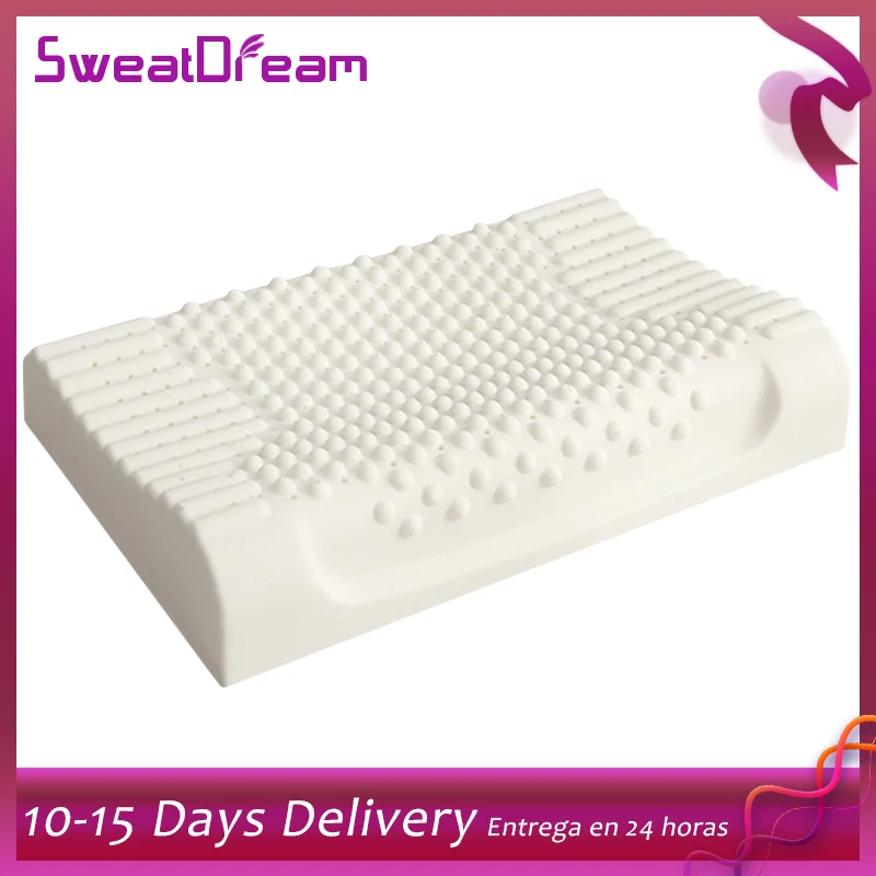 Pure Natural Latex Pillow Sri Lanka with Pillowcase Particles Massage