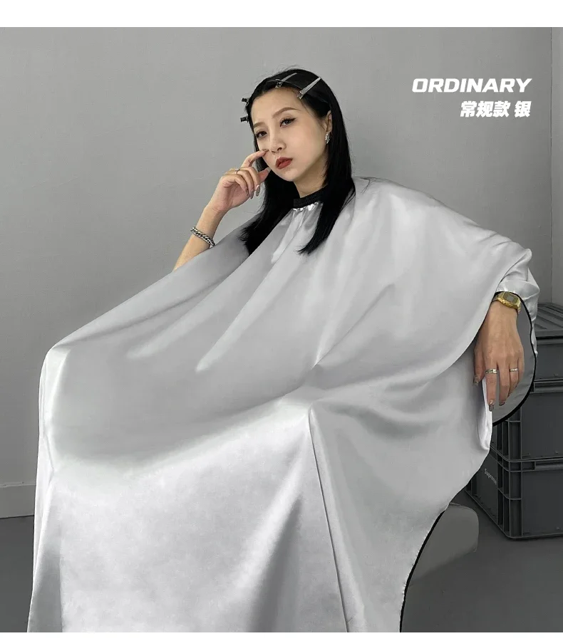 Satin Professional Hairdressing Apron Hair Cutting Satin Leopard Printing Cape Barber Styling Salon Camps Hairdresser Wrap Cloth 6