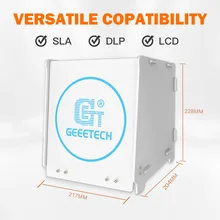 Geeetech UV Resin Curing Box, 405nm Resin Curing Light Station, 360° Turntable, for SLA/DLP/LCD 3D Printer UV Model, Intelligent 
