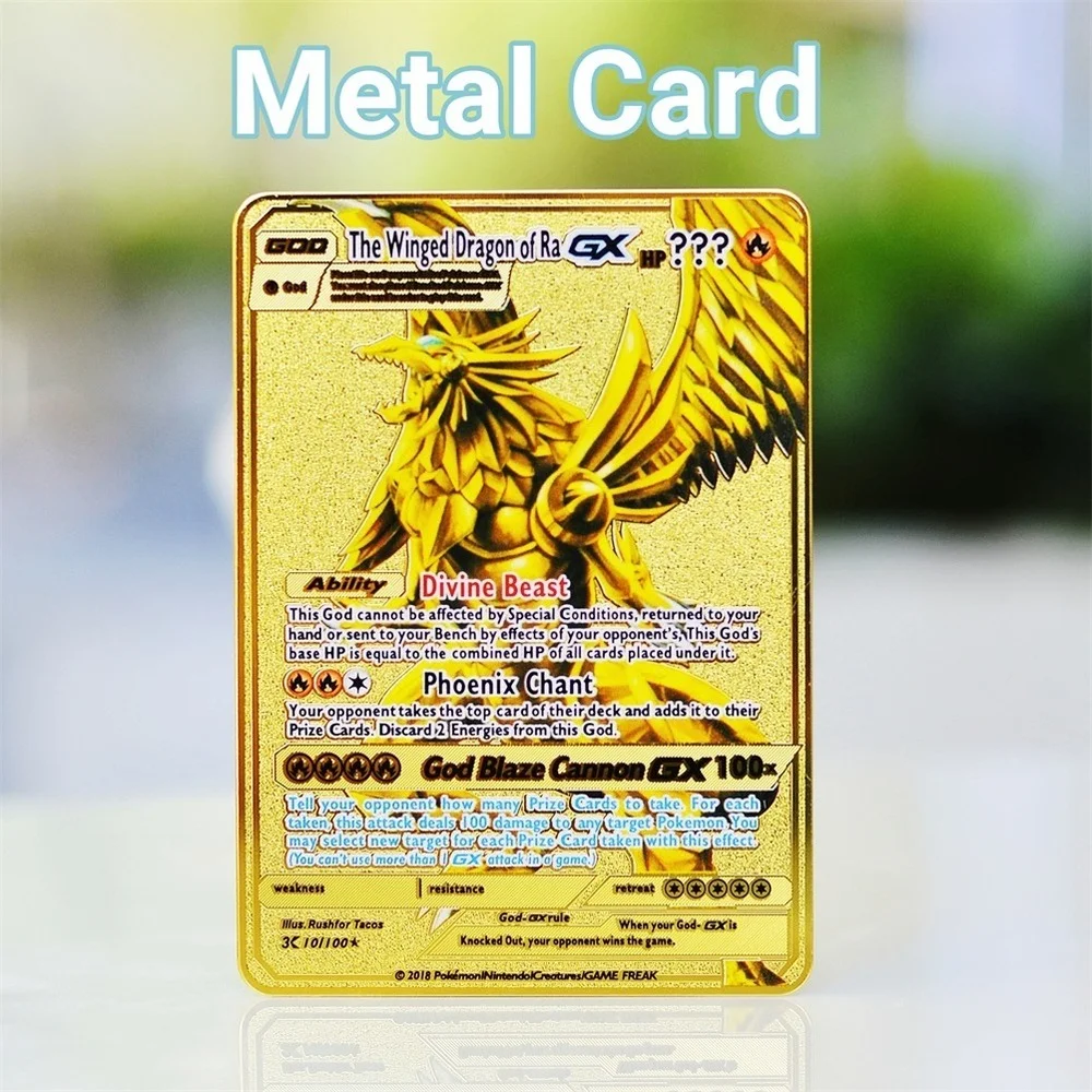 Pokemon Metal Cards Hard Iron Cards Metal Pokemon Shiny Letters Pikachu  Mewtwo Charizard Vmax Gold Card Game Collection Card - AliExpress