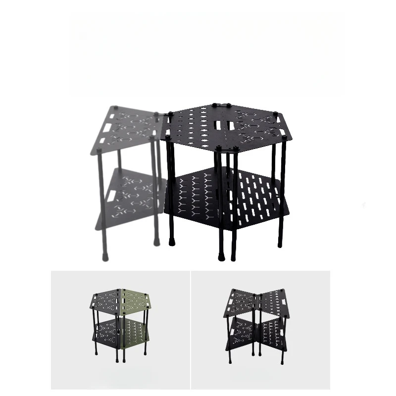 Outdoor Camping Side Table Splicing Table Multifunctional T-shaped Table Aluminum Alloy Folding Picnic Barbecue Table