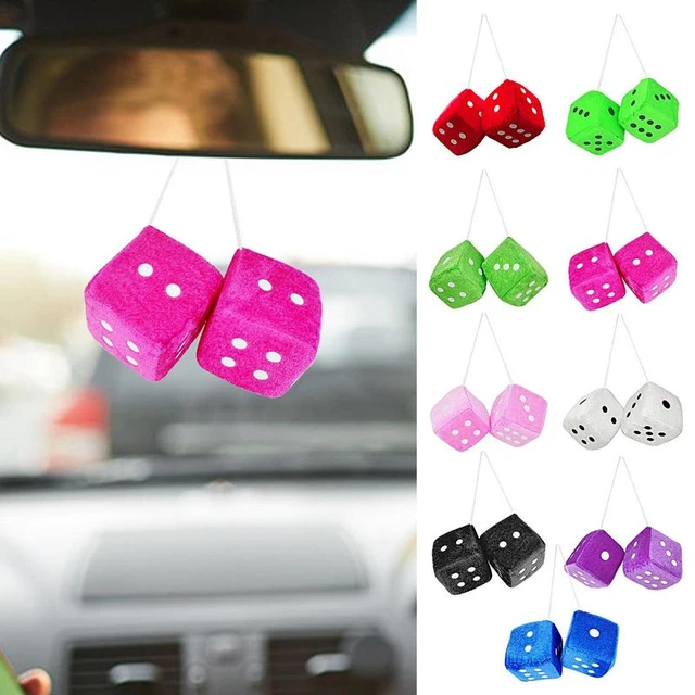 Auto Würfel Auto Rückspiegel Plüsch Würfel Würfel Anhänger Auto Ornament  Sieb Anime Auto Dekoration Zubehör Auto Anhänger für die meisten Autos -  AliExpress