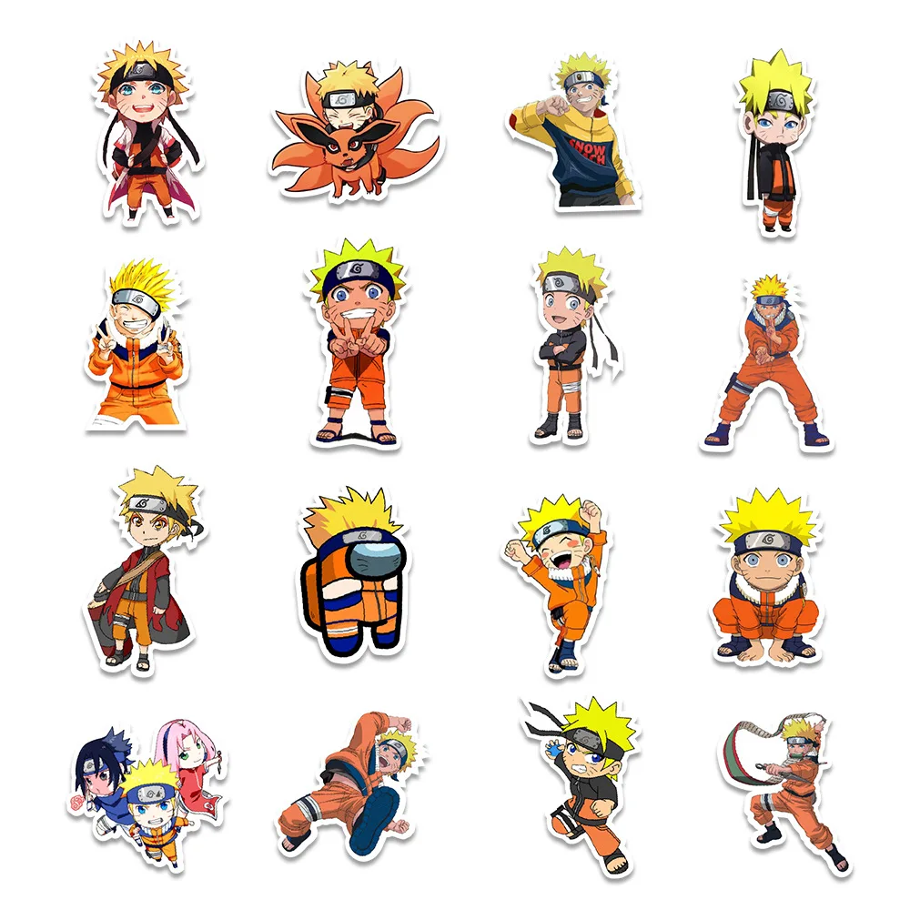 50pcs Naruto Sticker Luggage Guitar Skateboard Sticker Cute Anime ...