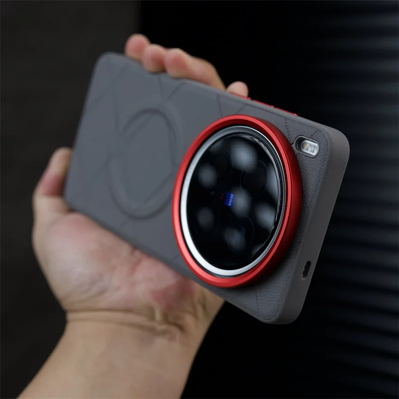 Luxury Leather Pattern Magnetic Soft Hybrid TPU+Metal Back Case - Enhanced Quality