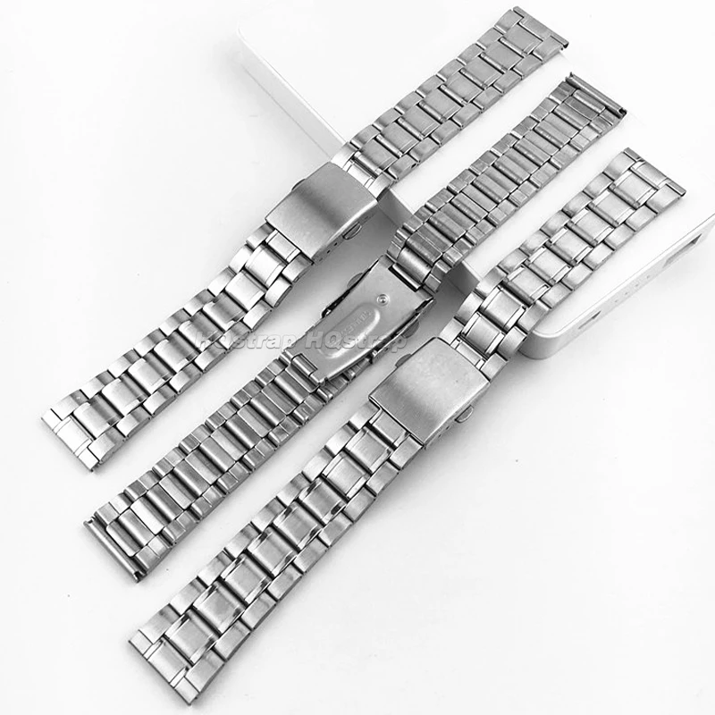 Universal Stainless Steel Metal Watch Band with Folding Buckle