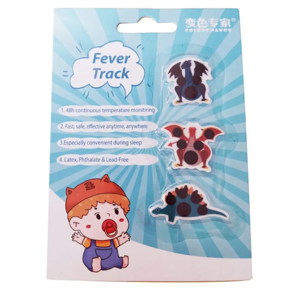 Cartoon Baby Thermometer Strips Efficient Body Fever Thermometer Fever Indicator Stickers Baby Care Forehead Head Strip 4