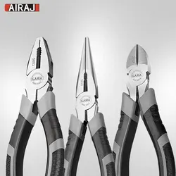 AIRAJ 6/8 Inch Multifunctional Diagonal Pliers Needle Nose Pliers Hardware Tools Universal Wire Cutters Electrician