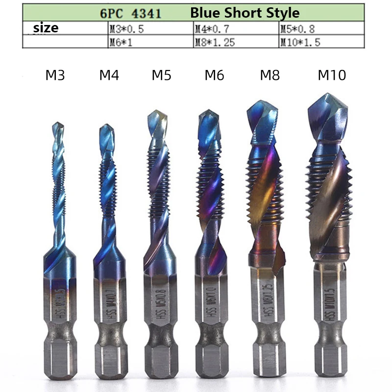 6pcs Short Blue